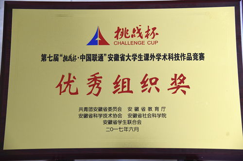 第七屆“挑戰(zhàn)杯”安徽省大學(xué)生課外學(xué)術(shù)科技作品競賽優(yōu)秀組織獎背后的組織工作特色